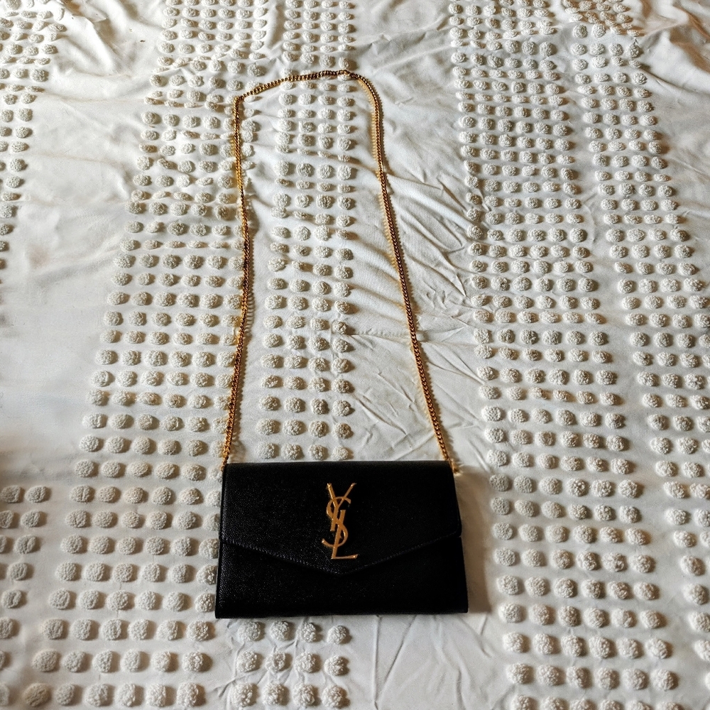 YSL Uptown Cassandre chain wallet crossbody AUTHENTIC